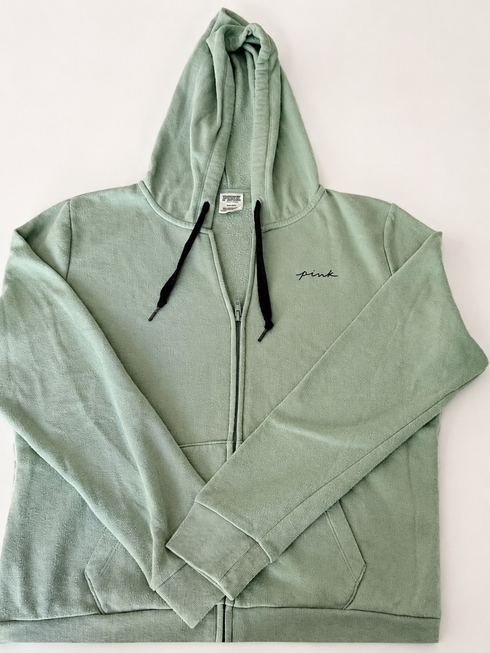 Victoria’s Secret PINK Sage Green Full Zip Hoodie